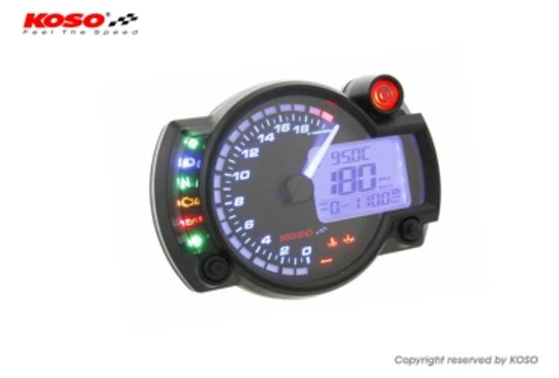 bts-ersatzteile.de :  Multifunktionstachometer Koso RX2N+ GP Style universal multifunction meter BA015 