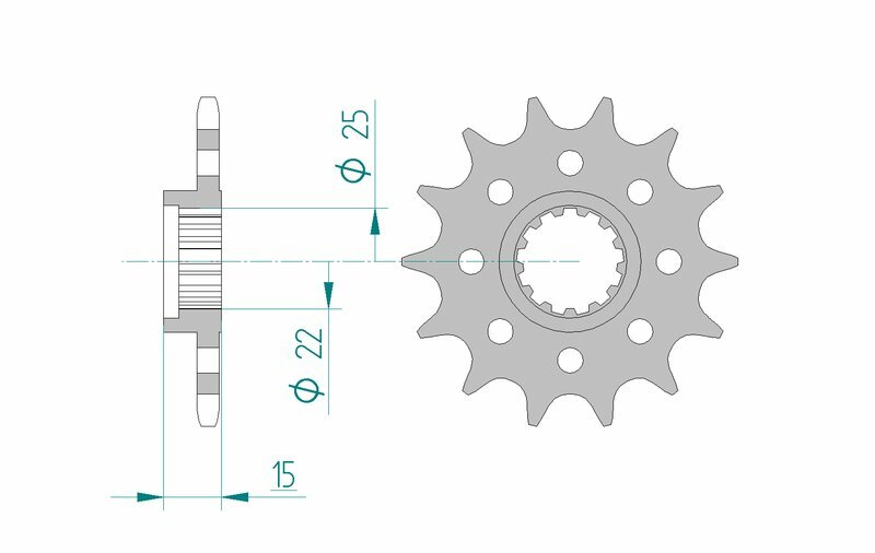 2点 24509-13 Sprocket AFAM 13 Teeth Pitch 520 Kawasaki ZX 6 R