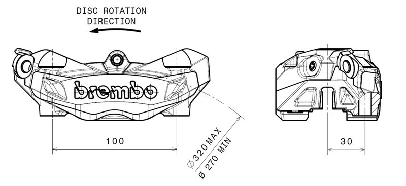 bts-ersatzteile.de :  M4 Bremssattel vorne links Gold Ø32mm BREMBO 920.B690.97 APRILIA BMW DUCATI MV A 