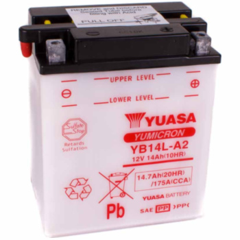 bts-ersatzteile.de :  Akku Motorradbatterie YB14L-A2 12V 14AH DIN51411 Dry-Batterie 136x91x168mm für A 