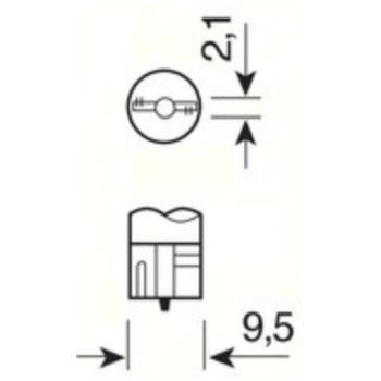 bts-ersatzteile.de :  Rot T10 W2.1X9,5D 5W, 2 Stk 12V Wedge base lamp - (W5W) 5W W2,1x9,5d pcs Red 
