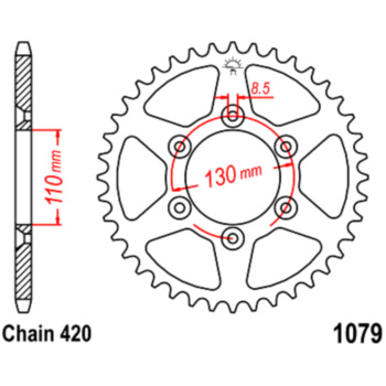 Kettenblatt Kettenrad 62Z Teilung 420 rear sprocket 62 tooth