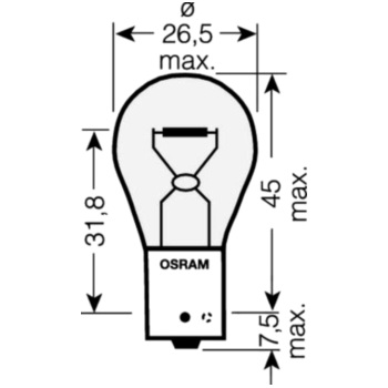 Lampe 12V21W BAU15S gelb bulb amber für: ZZZ Honda Kawasaki