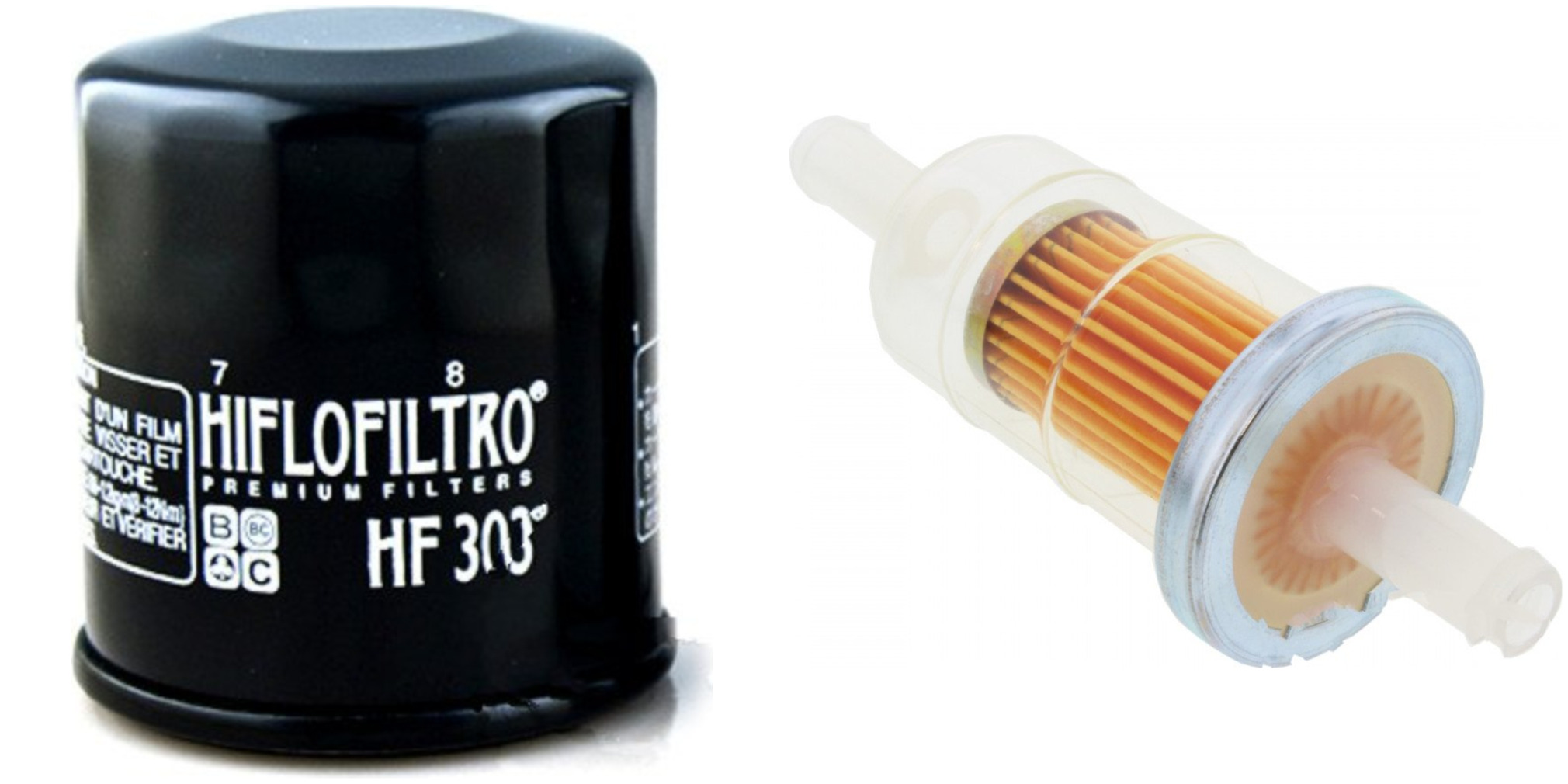 パイオニア Ölfilter Hiflo HF303 + Kraftstofffilter 9 mm Yam. Kawa. VMX